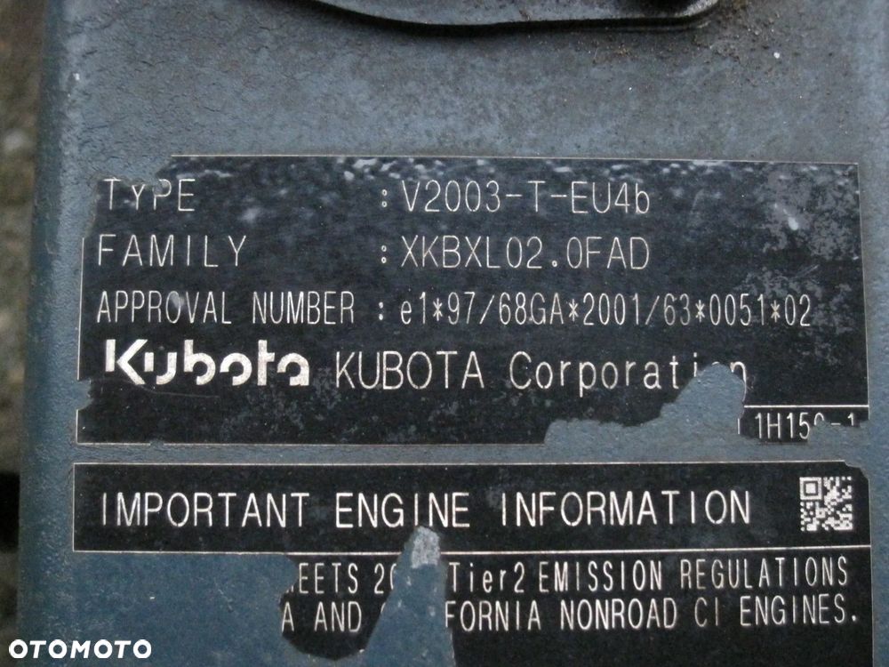Kubota V2003-T-EU4b silnik dół wał blok tłok korbowód - 6