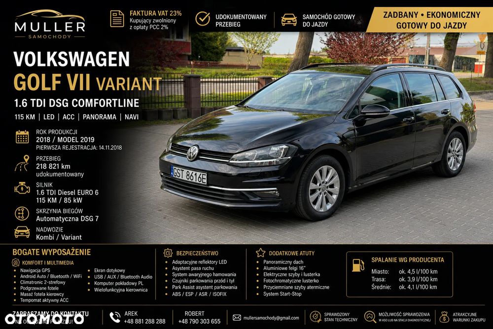 Volkswagen Golf 1.6 TDI (BlueMotion Technology) DSG Comfortline - 1