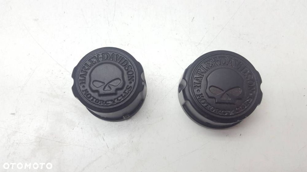 NAKŁADKI NA ŚRUBY KOMPLET 33mm 29mm HARLEY DAVIDSON SKULL - 1