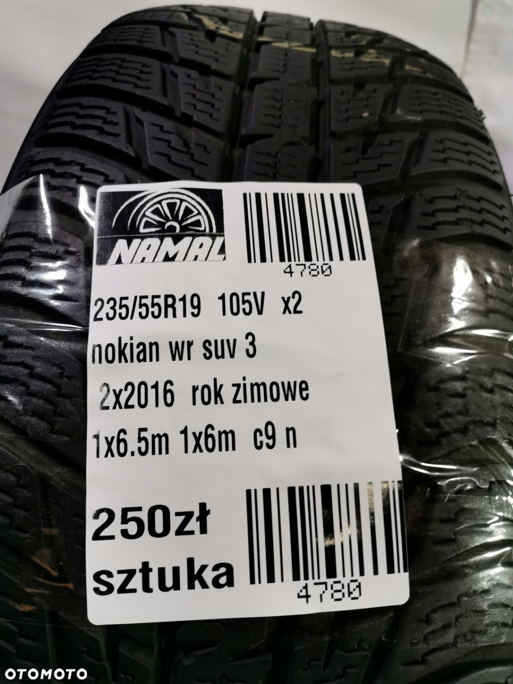 235/55r19 nokian 2016 opony zimowe 6,5mm 4780 - 8