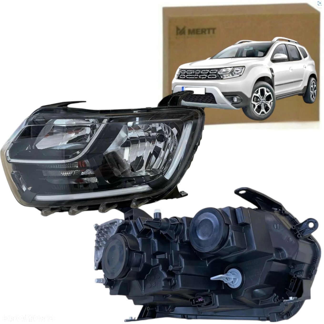 DACIA DUSTER 2017 - REFLEKTOR LAMPA PRZEDNIA LEWA 260609367R H1 H7 - 1