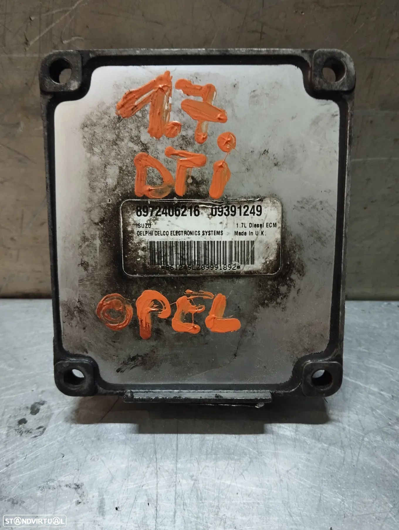 CENTRALINA DO MOTOR OPEL ASTRA G 1.7DTI REF. 8972406216 09391249 - 1