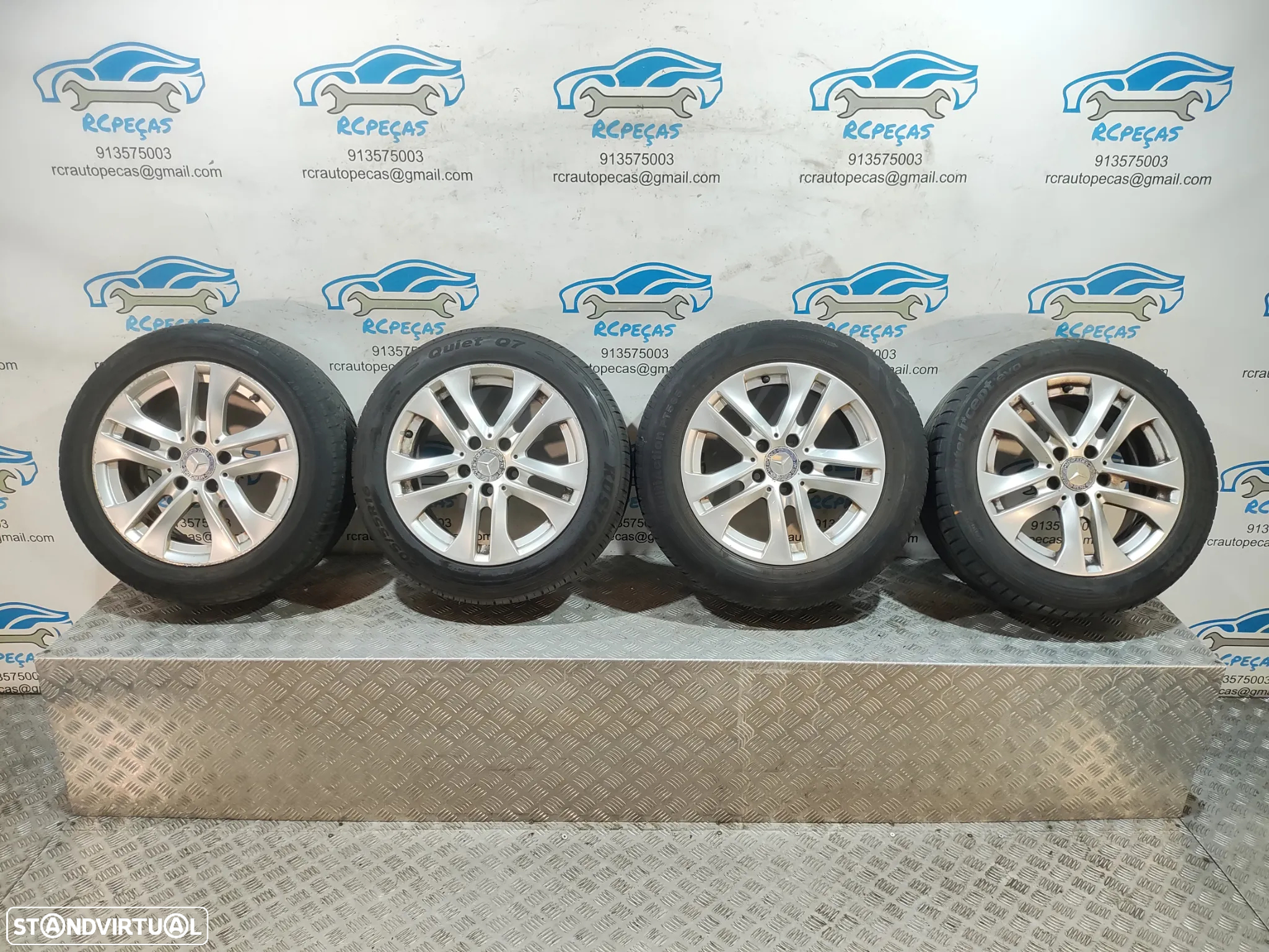 Conjunto Jantes 16 Borbet Originais Mercedes Benz Class C W204 7J ET43 5x112 - 14