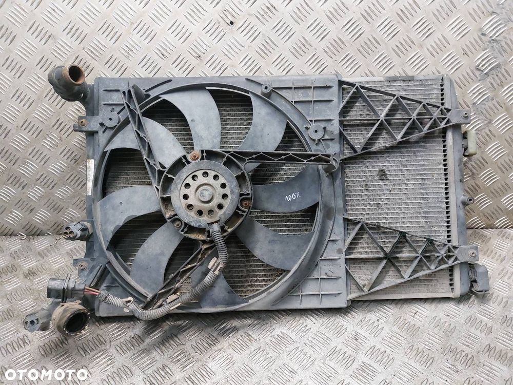 CHŁODNICE KOMPLET + WENTYLATOR SKODA FABIA I LIFT 1.4 TDI 6Q0121253R - 1
