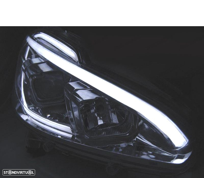 CONJUNTO DE FARÓIS PARA PEUGEOT 208 12-15 TUBE LIGHT CROMADOS - 3