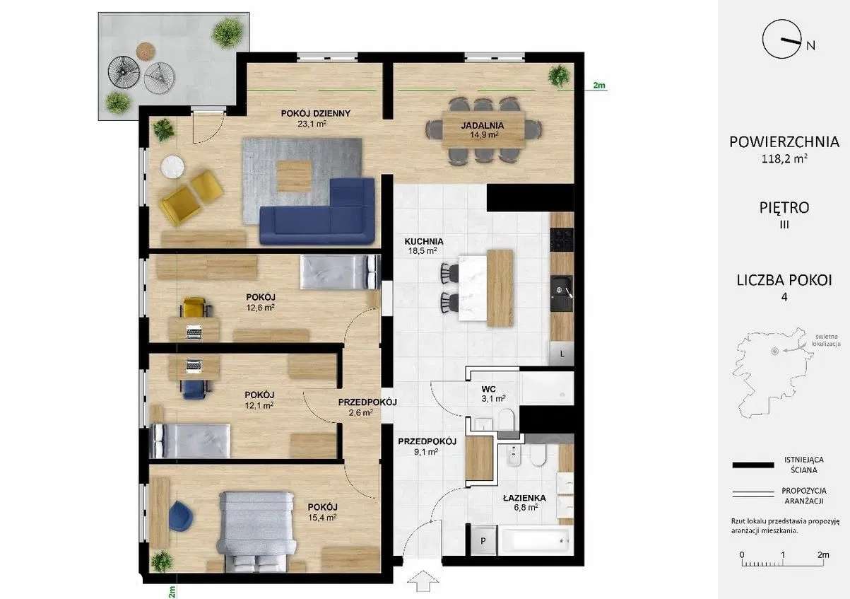 Przestronne 118 m², 6 pokoi, Centrum, Widok na Stare Miasto