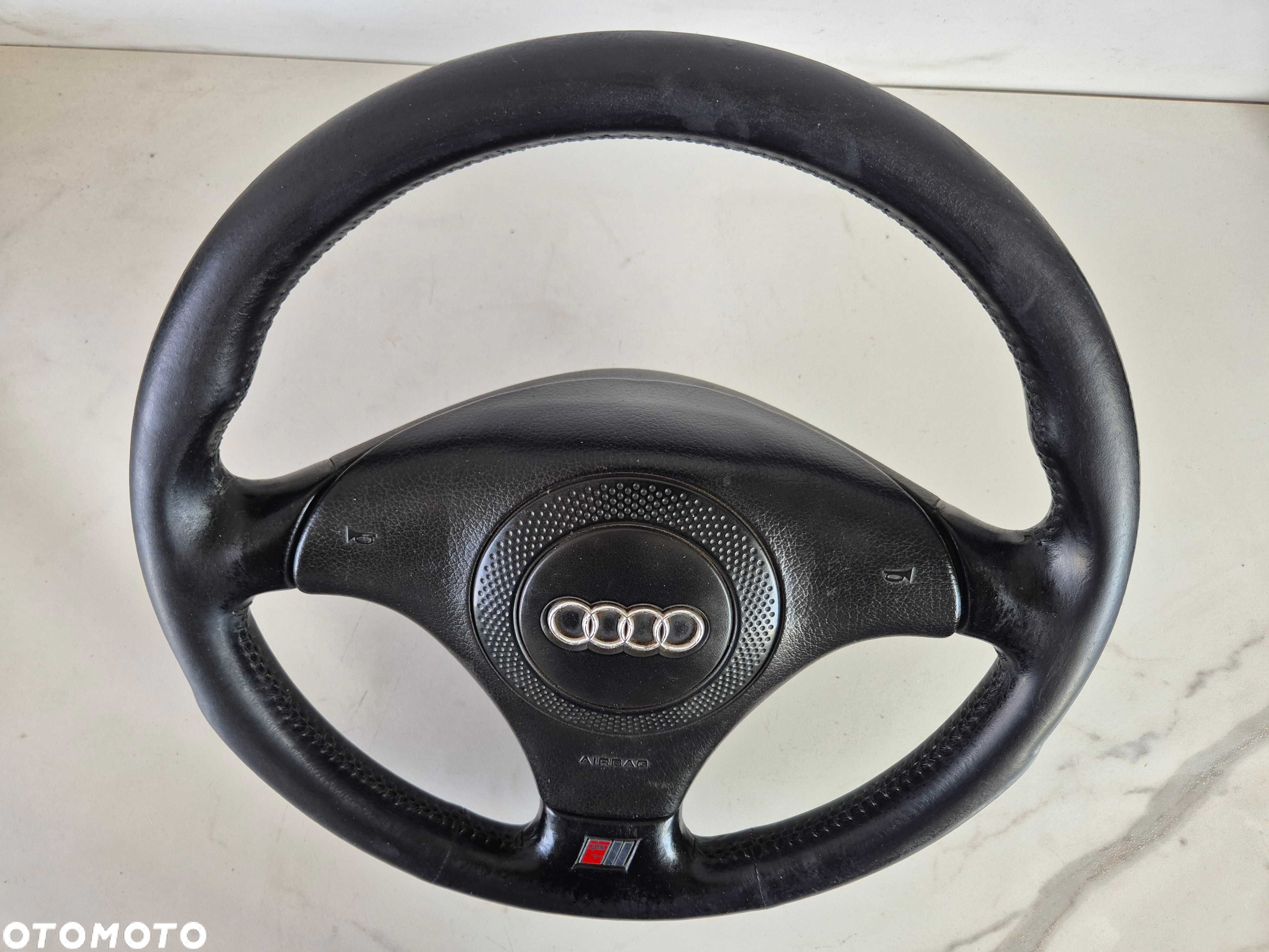 audi a4 b5 a6 c5 lift kierownica skóra skórzana poduszka airbag kpl - 4