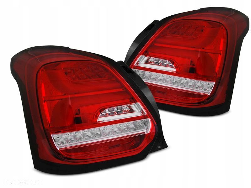 LAMPY DIODOWE SUZUKI SWIFT VI 17 RED WHITE LED DTS - 1