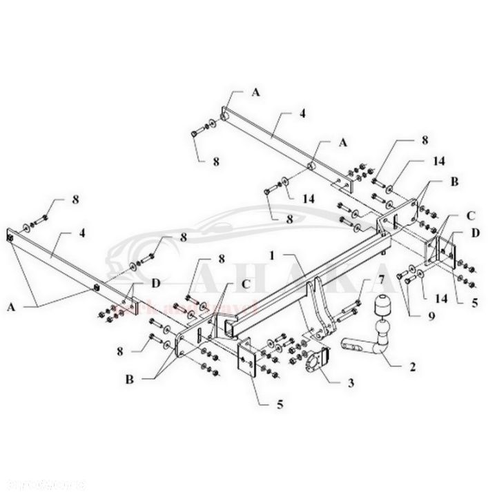 Hak Holowniczy Odkręcany Do Mb Mercedes Benz C Klasa S204 Kombi 2007-2014 - 5