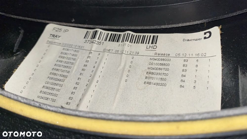 BMW X3 F25 X4 F26 DESKA ROZDZIELCZA KONSOLA AIRBAG SAMA DESKA USA 9913789 - 12