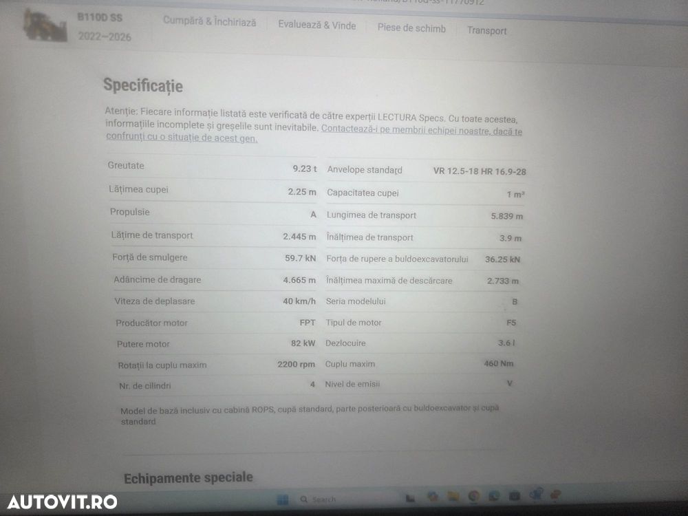 New Holland B110D NOU -nefolosit, FULL OPTION, Masa operatinoala 9,5 tone, motor 120CP euro6 cu Ad Blue, Certificat CE Atestat RAR, Cupa multifuncitonala 4x1, FURCI paleti, Brat excavare extensibil, anv MICHELIN, Aer cond, cutie POWERSHIFT, PROMOTIE 84900 EUR+T - 36