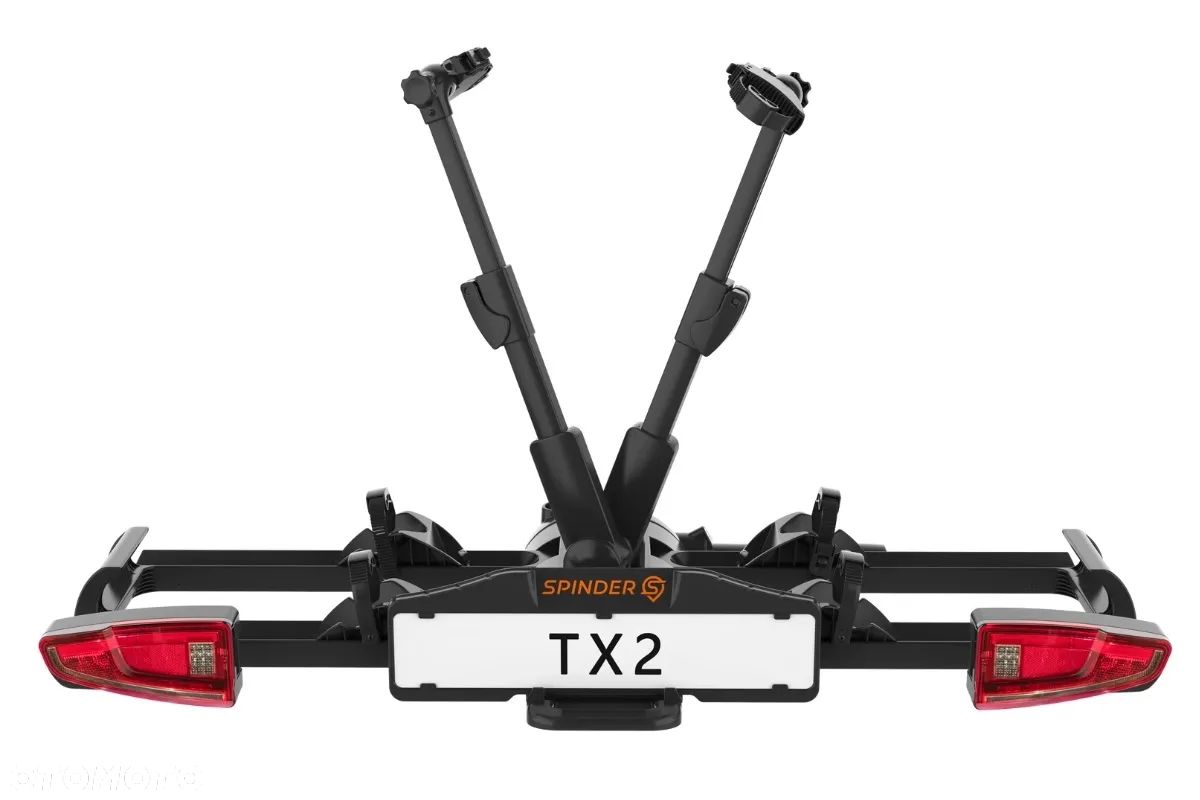 Bagażnik rowerowy uchwyt platforma na hak 2 rowery Spinder TX2 LED dynamiczne kierunkowskazy uchylany zamykany rowery elektryczne 13PIN - 1
