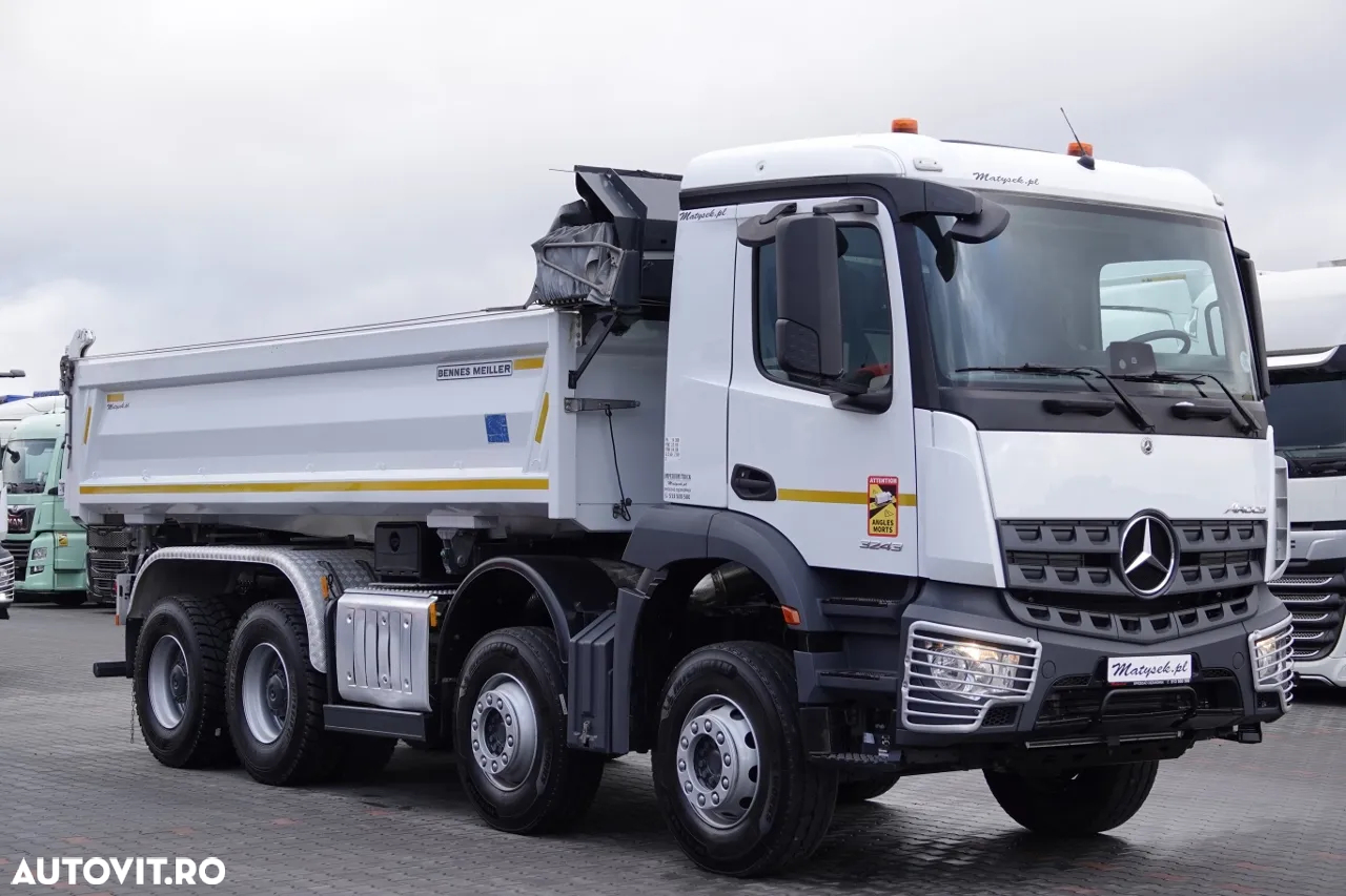 Mercedes-Benz AROCS 3243 / 8x4 / CAMION BASCULANTE + HYDROBOARD / BORDMATIC / MEILLER KIPPER / EURO 6 / ANVELOPE 100% / 50.000 km. - 12