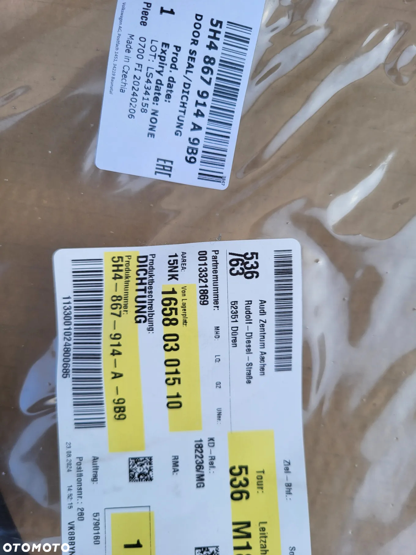 Uszczelka Drzwi Prawy TYŁ TYLNA 5H4867914 5H4867914A VW GOLF VIII - 3