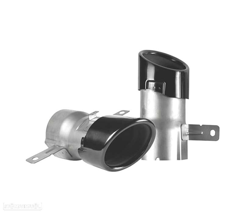 PONTEIRAS DE ESCAPE MERCEDES W177 18 - LOOK A35 AMG PRETO - 4