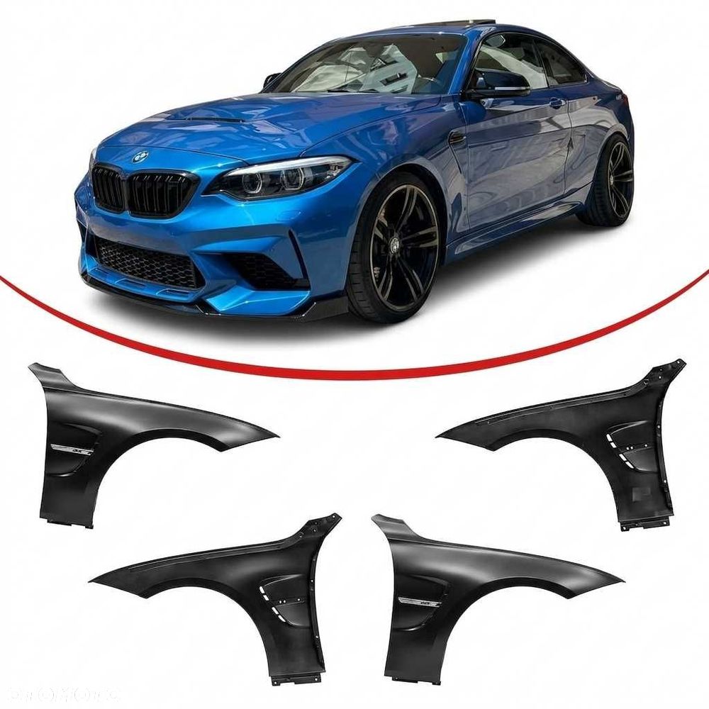 Błotniki Bmw F22 F23 M2 LOOK Stalowe Przednie PRZÓD M2