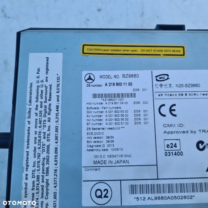 RADIO NAWIGACJA COMAND KARTA SD DYSK MERCEDES CLS W219 E W211 LIFT 2199001100 NAVI - 3