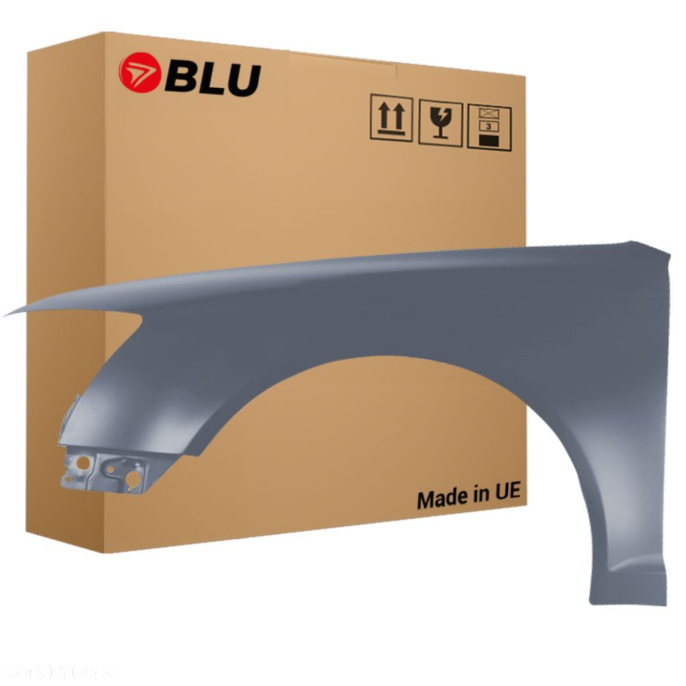 BLU Błotnik Audi A6 C6 Lift LY7G Lewy Srebrny 2008-2011 przód QuarzGrau - 1