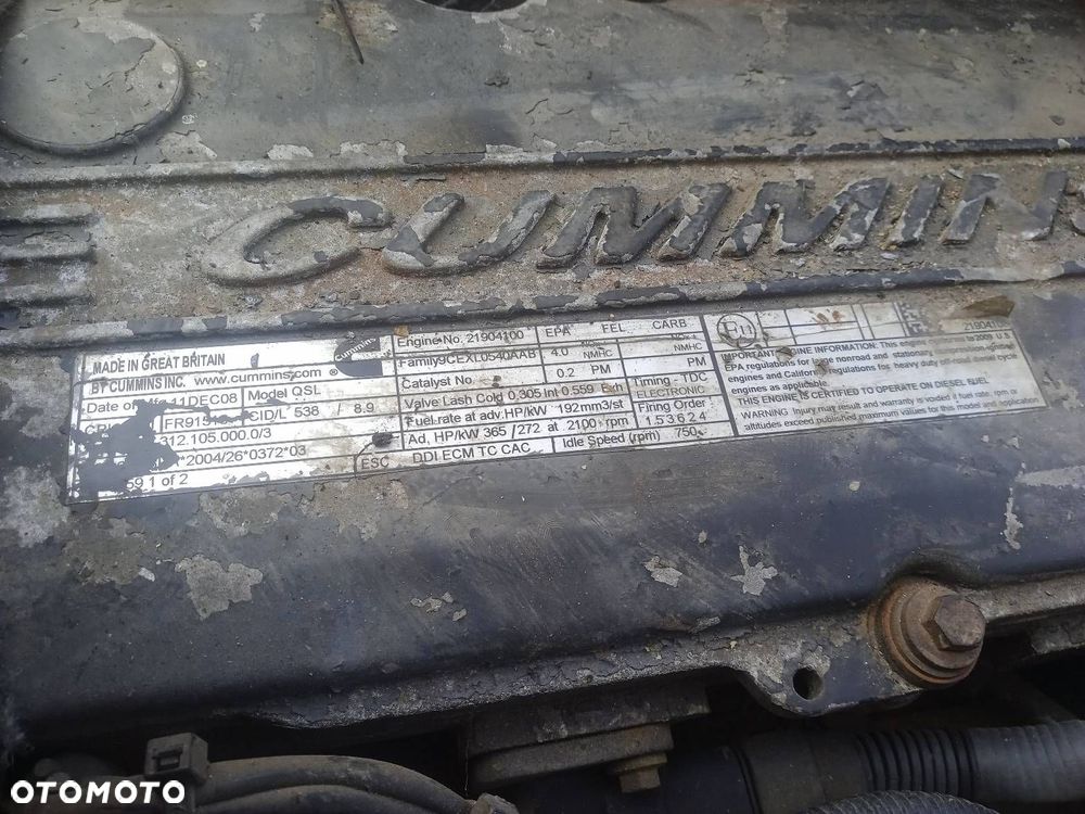 SILNIK CUMMINS QSL9 8.9 L RATRAK KASSBOHRER PISTENBULLY 400 - 11