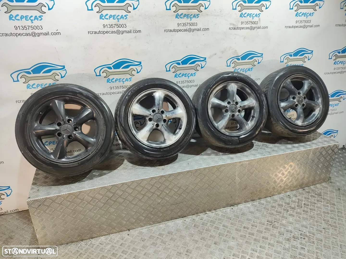 Jantes 16" Mercedes Benz - SLK R170 - ORIGINAIS - 7J - 8J | ET37 - ET30 | 5x112 - 16 Polegadas | A1704010802 |  A1704010702 | Jante | 5 x 112 | 225 50 16 - 205 55 16 | Pneus - 9