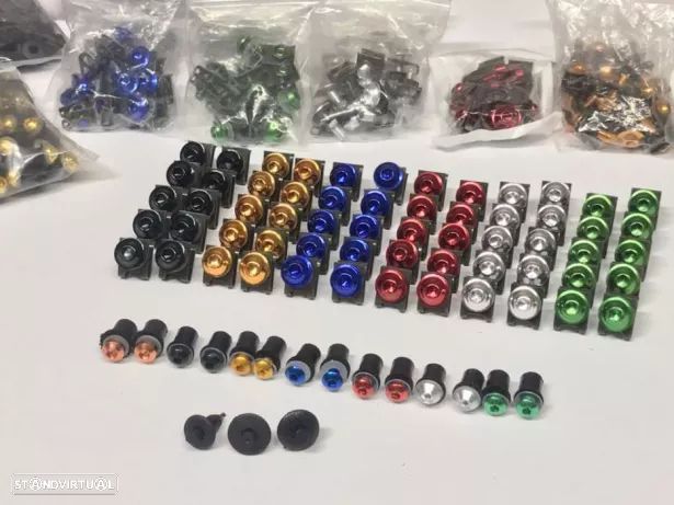 Molas e parafusos para carenagens coloridos anudizados cravos - 1