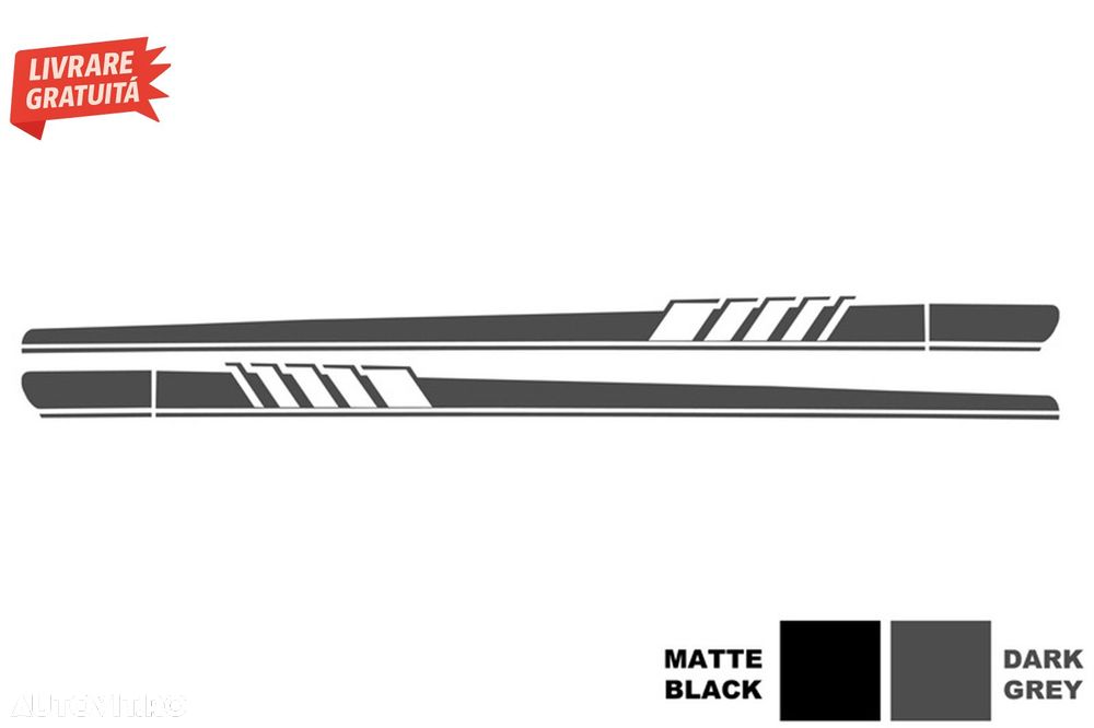 Set Stickere Capota Plafon Portbagaj si Laterale Gri Inchis Mercedes C205 Coupe A2- livrare gratuita - 8