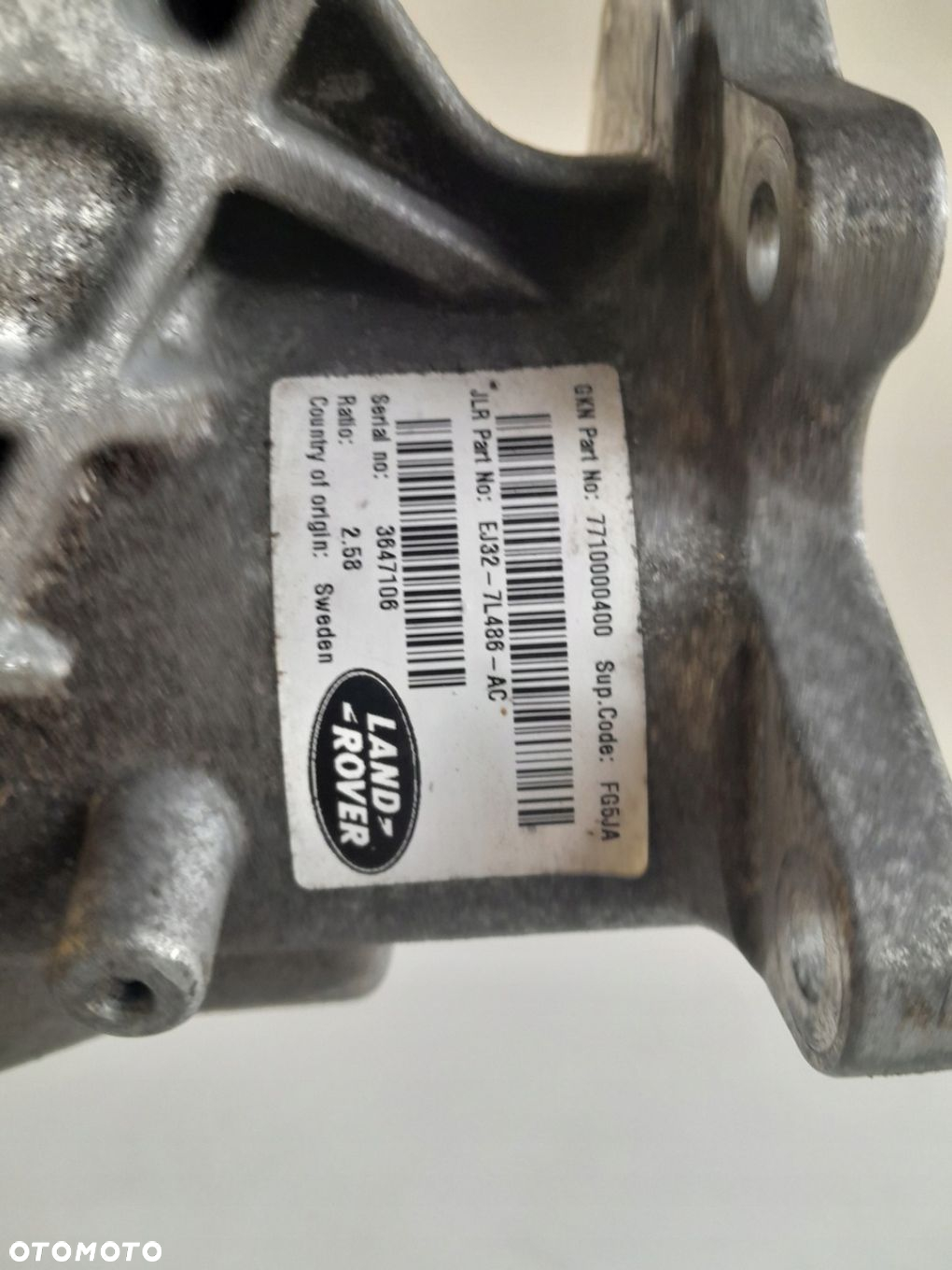 REDUKTOR SKRZYNI LAND ROVER RANGE ROVER EVOQUE FG5JA EJ32-7L486-AC - 2