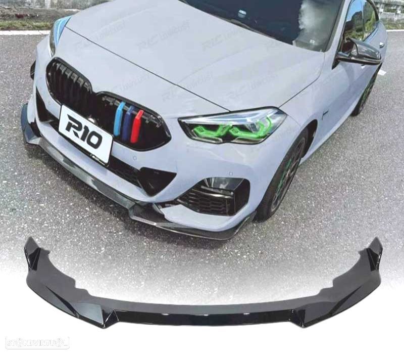 SPOILER LIP FRONTAL BMW F44 LOOK M PERFORMANCE PRETO BRILHANTE - 1