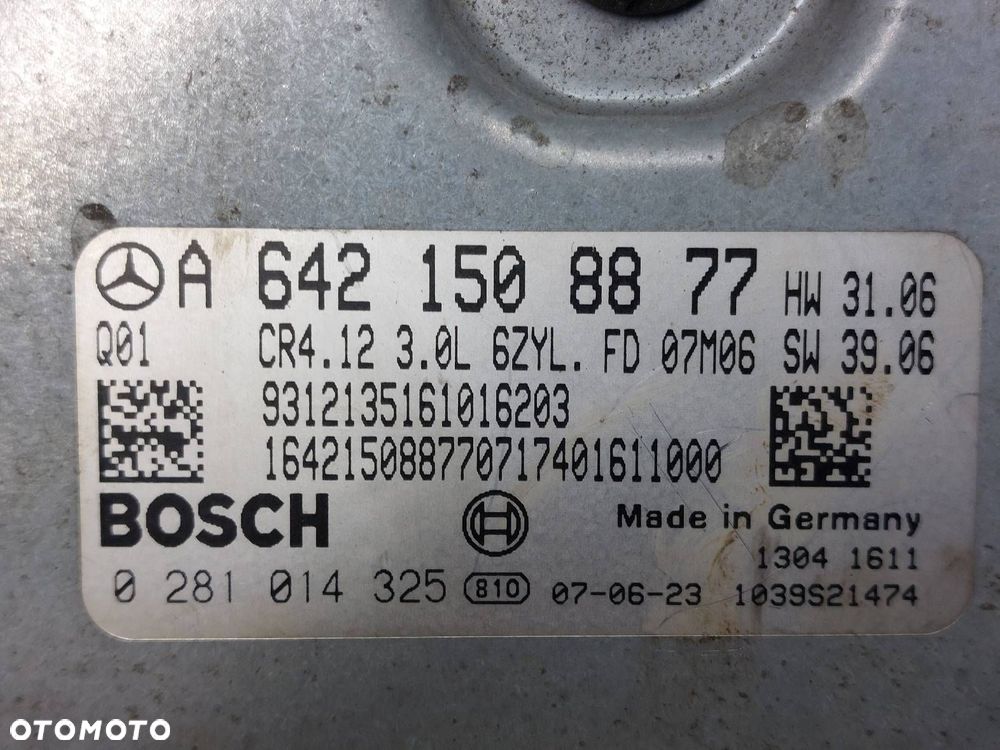 ZESTAW STARTOWY MERCEDES W211 E320 3.0 CDI A6421508877 0281014325 - 3