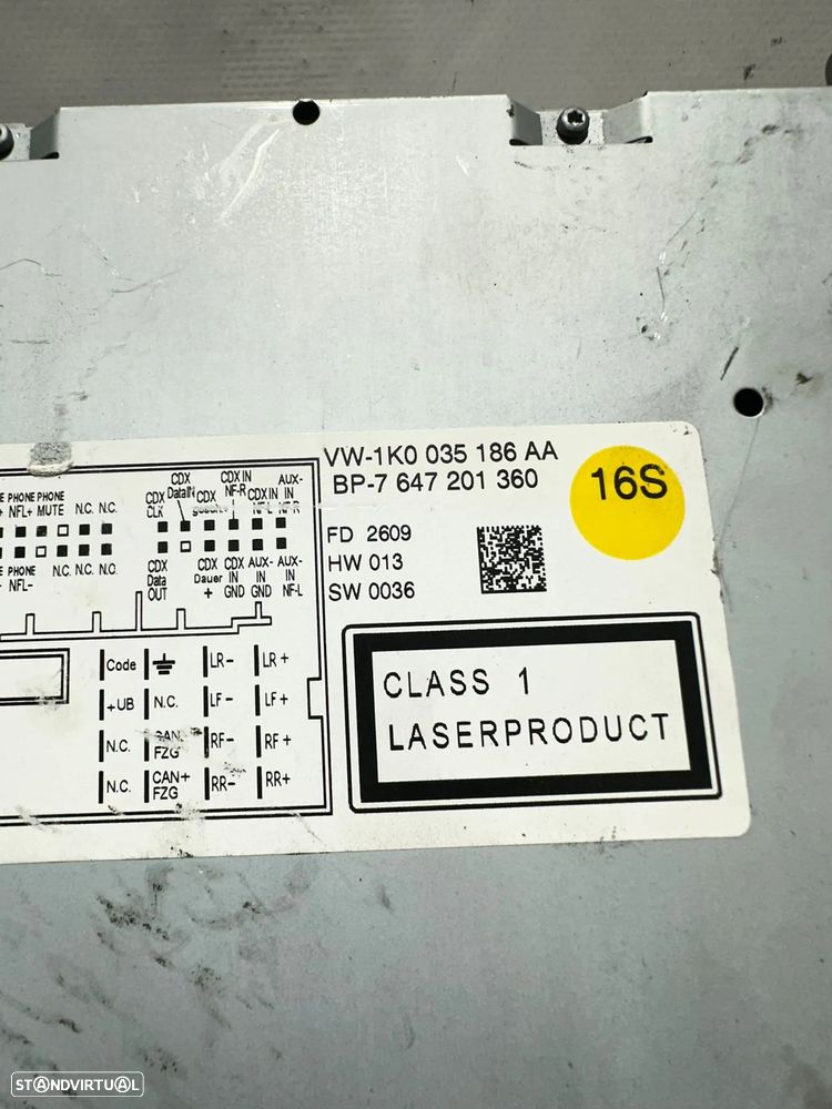 .Auto Radio CD Original VW Volkswagen Golf 6 MK6 VI 1K0035186AA 2008 - 2016 - 6