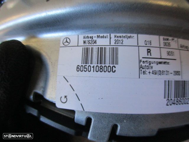Airbag Banco 605010800C MERCEDES C S204 W204 FASE 2  2012 200CDI 136CV 5P PRETO FRT DRT - 3