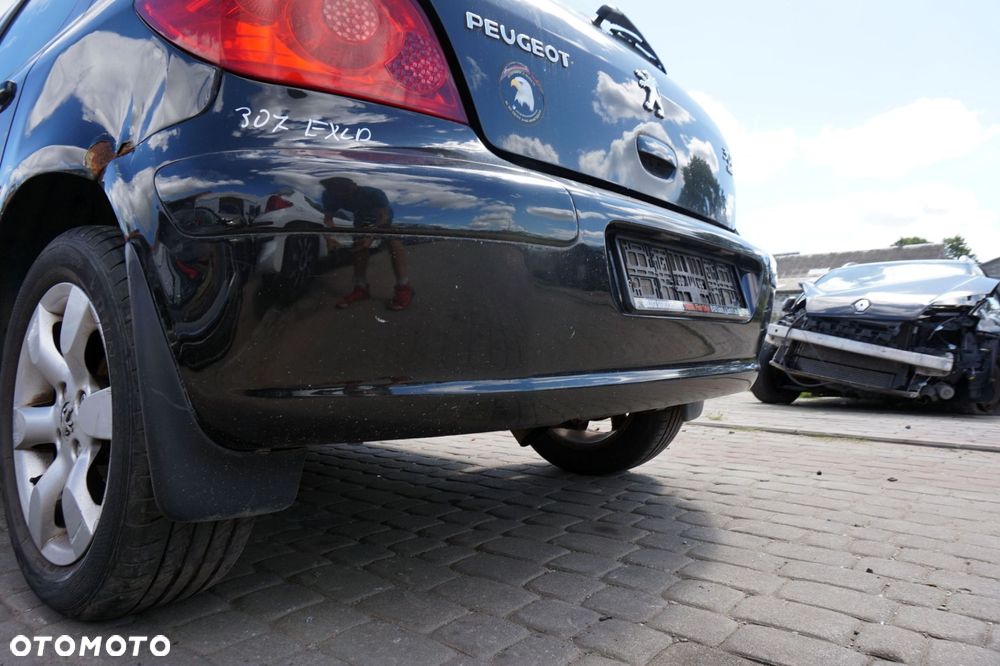 ZDERZAK TYLNY 307 LIFT 5D HB EXLD  CZARNY PEUGEOT 2005-2007 - 2