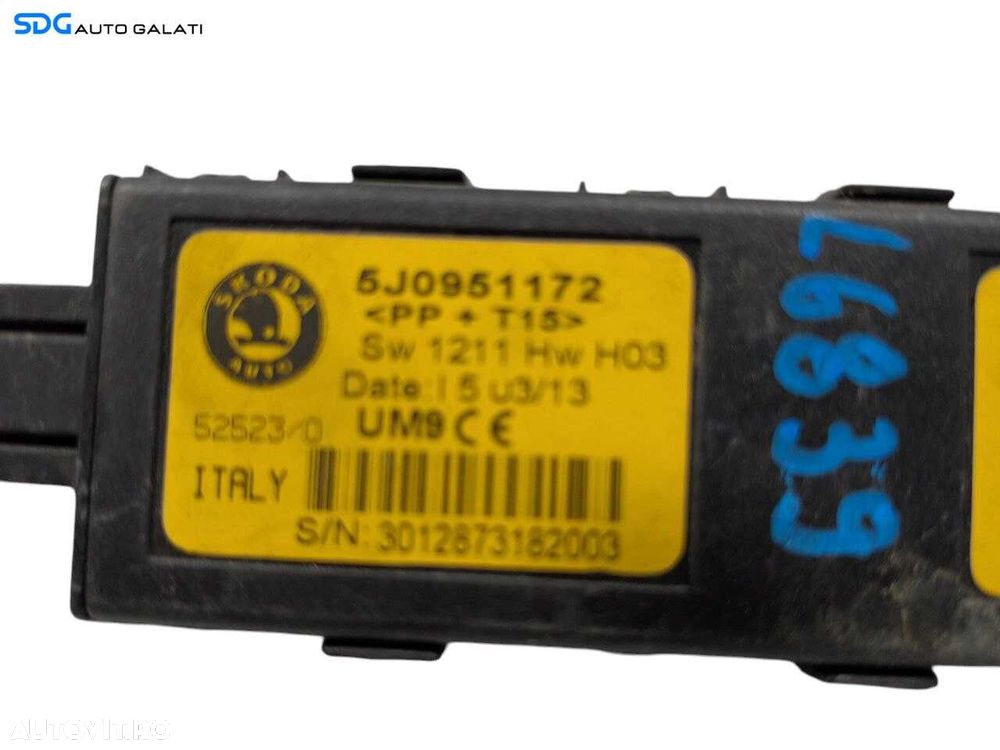Unitate Calculator Modul Alarma Skoda Rapid 2012 - 2022 Cod 5J0951172 [L6839] - 3