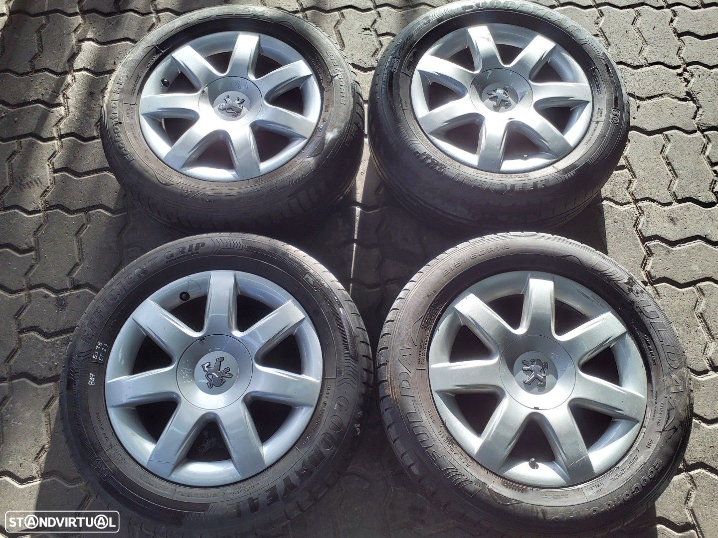 Jantes PEUGEOT 807 R16 com pneus 215/60 furação 5x98 - 1