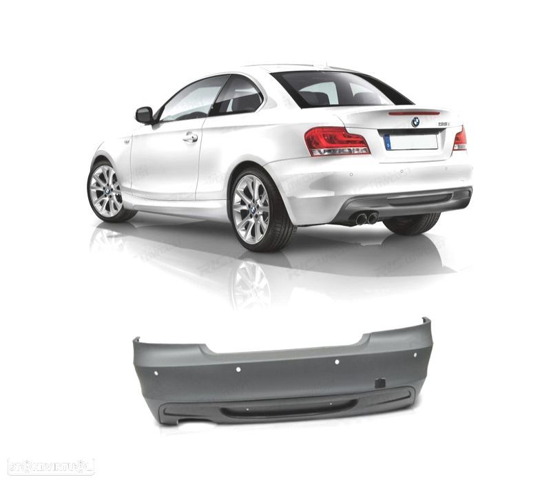 PARA-CHOQUES TRASEIRO BMW SERIE 1 E82 E88 07- LOOK M COM PDC - 1