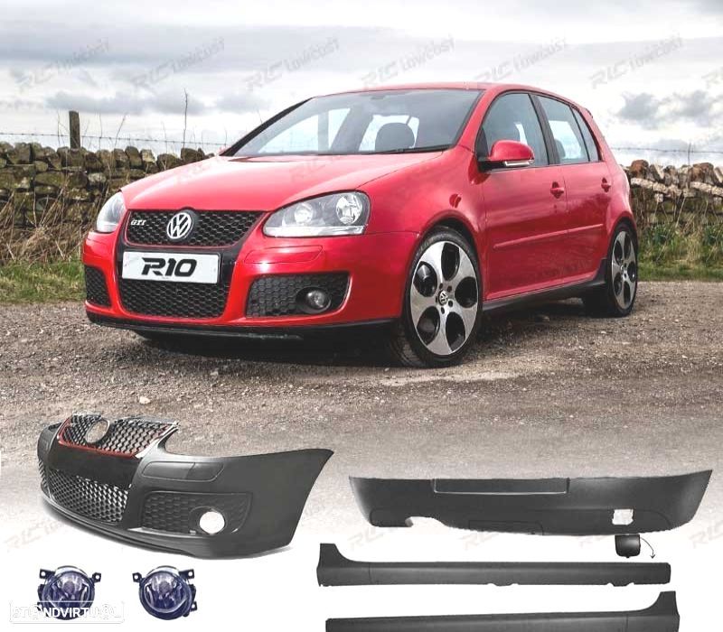KIT CARROÇARIA VOLKSWAGEN VW GOLF V 5 LOOK GTI + FARÓIS DE NEVOEIRO - 1