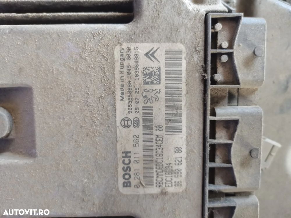 Calculator motor ECU, cod 9659062180, 0281011560, Peugeot 307 308 sw 207 Berlingo1.6 HDI - 2