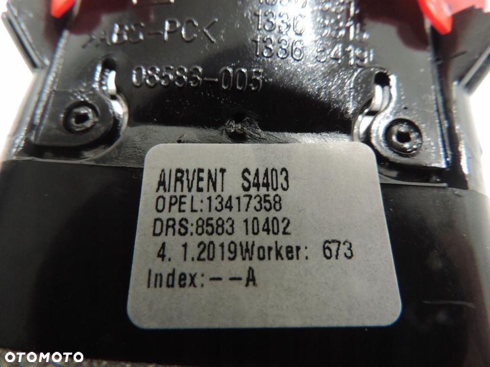 OPEL CORSA D KRATKA NAWIEWU 13417358 NOWA ORYGINAŁ - 5