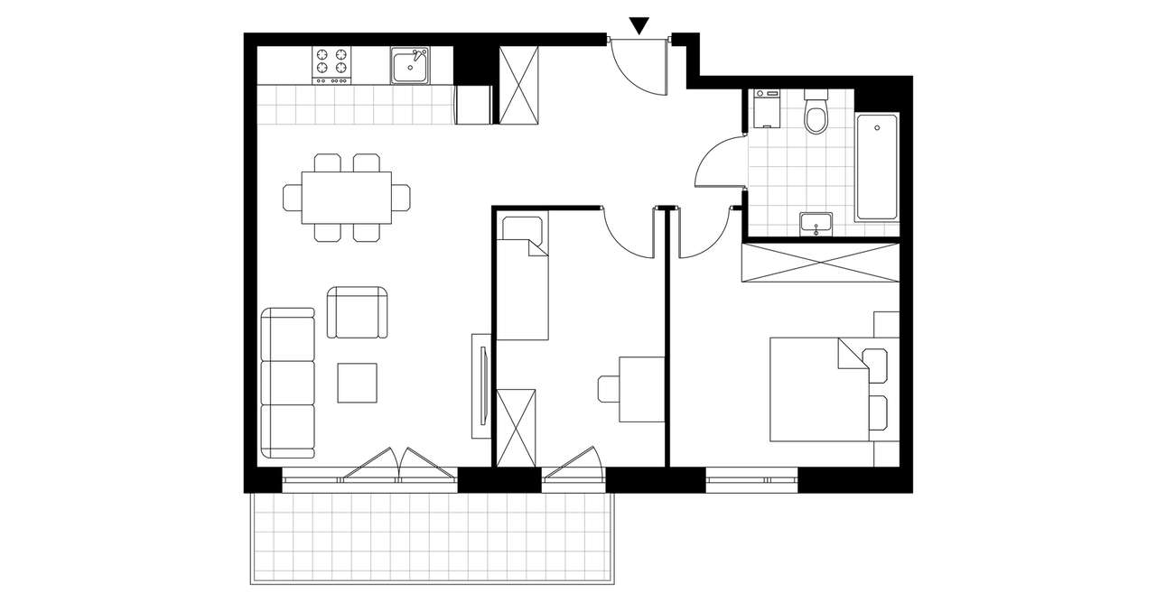 3-pokojowe mieszkanie 59m2 + balkon Bezpośrednio - Pełny obrazek: 3/23