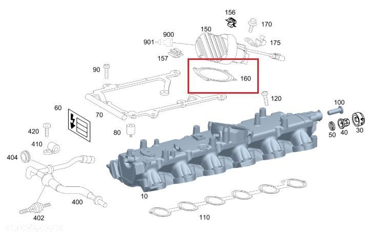 MERCEDES M275 M277 M279 M285 Uszczelka nastawnika gazu OE - 2