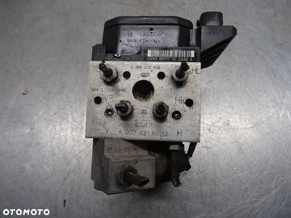 MERCEDES W220 98-01 3.2B POMPA STEROWNIK ABS A0034318012 / 0265202439 - 3