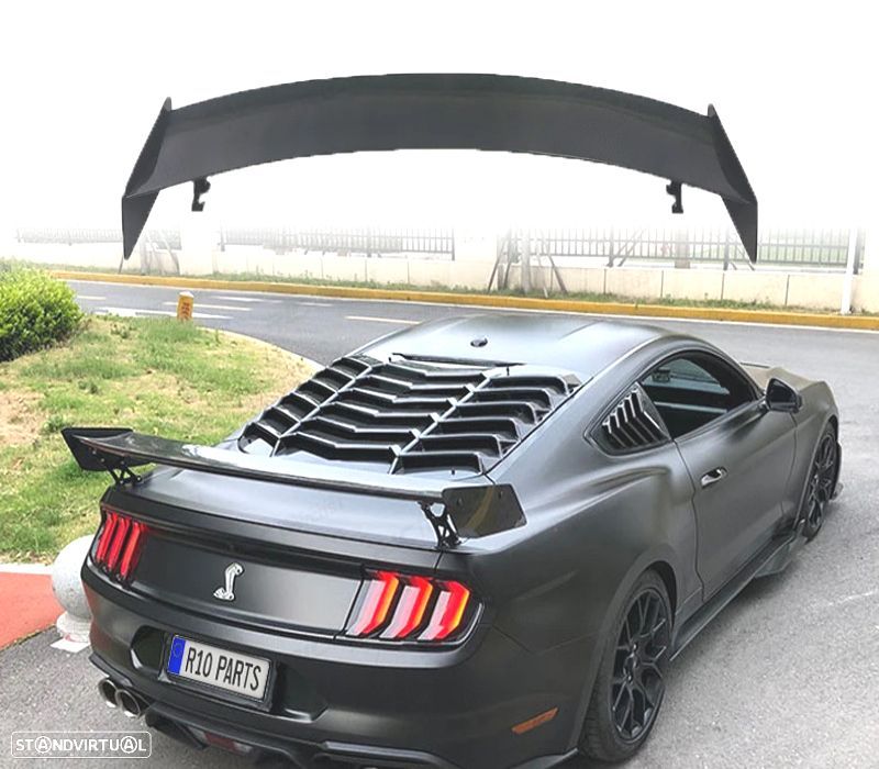 AILERON SPOILER FORD MUSTANG 15-21 LOOK GT500 ABS PRETO - 1