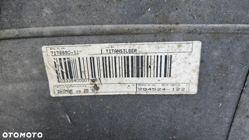 BMW 5 E60 LIFT 2007-2010 Kompletny zderzak przedni Zderzak przód pod XENON kolor srebrny Titansilber - 14