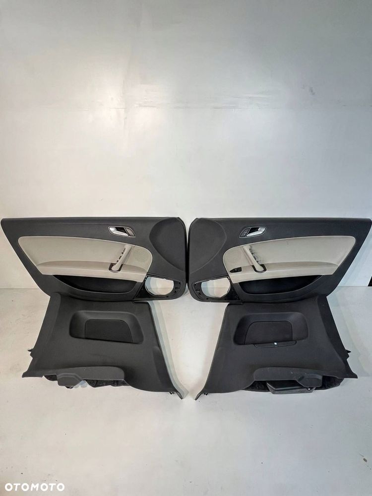 Audi TT TTS Mk2 2008 Boczki / Tapicerka drzwi / Komplet JASNA SKÓRA UK - 1