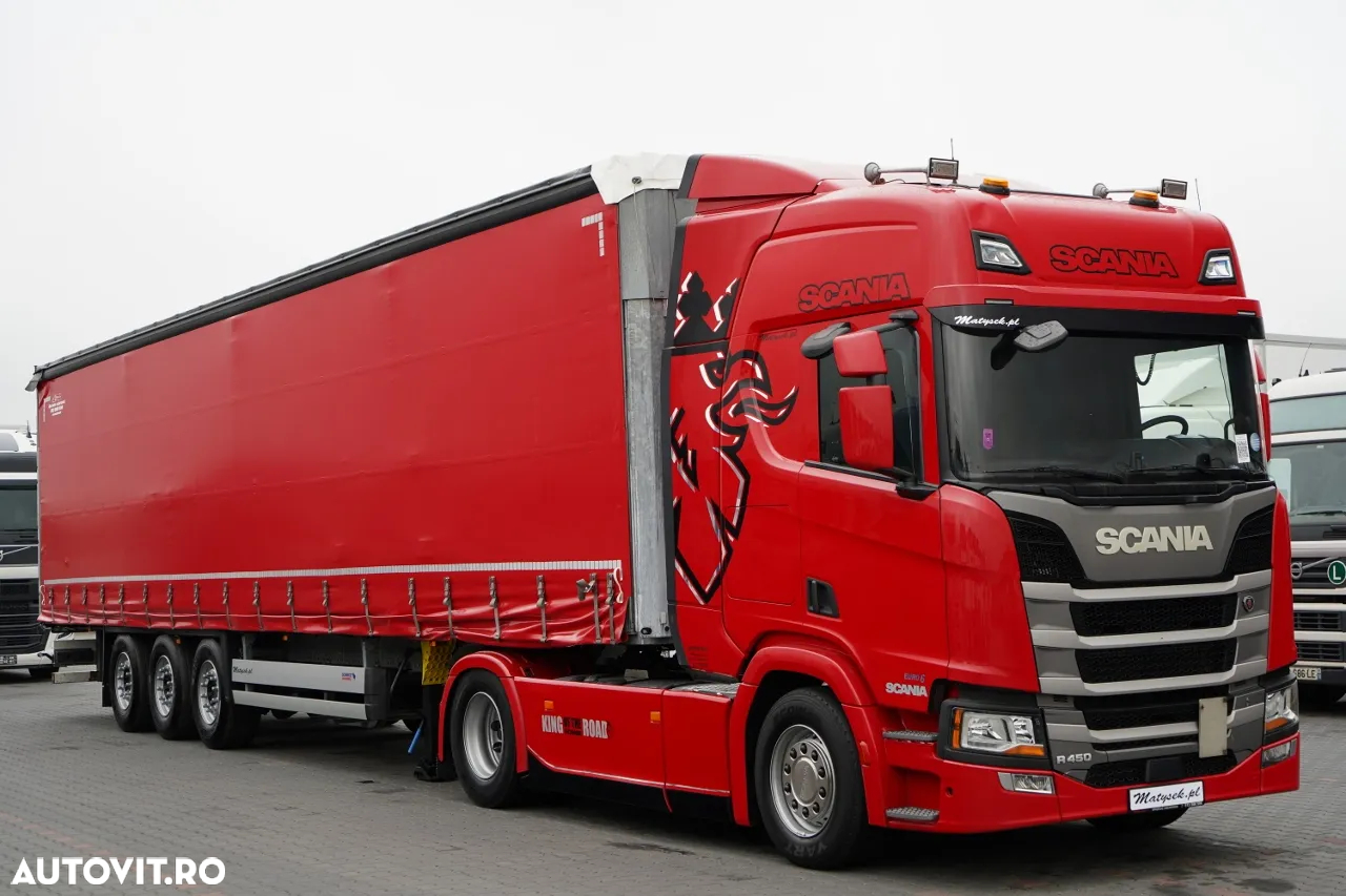 Scania R 450 / KIT / + SCHMITZ / CORTINĂ STANDARD / AXĂ RIDICABILĂ / ACOPERIȘ RIDICABIL / 2022 RIDICABIL - 6