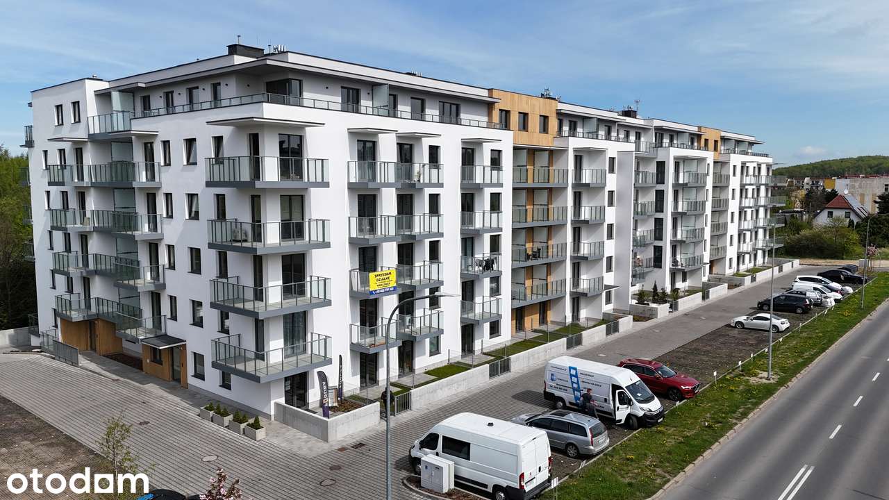 Nowe 2-pokojowe mieszkanie z balkonem - winda, hala garażowa