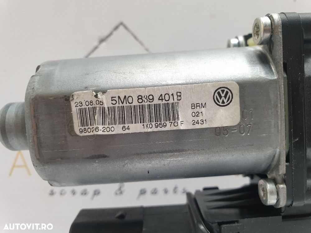 Motoras macara  stanga spate VOLKSWAGEN GOLF PLUS 5M1, 521 2004 - 2013 1.9 TDI BKC, BLS, BXE 5M0839401B - 4