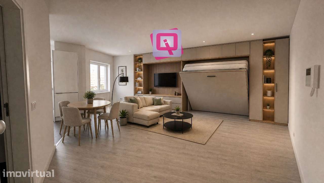 Apartamento T0 com parqueamento e vistas de mar - Grande imagem: 2/24