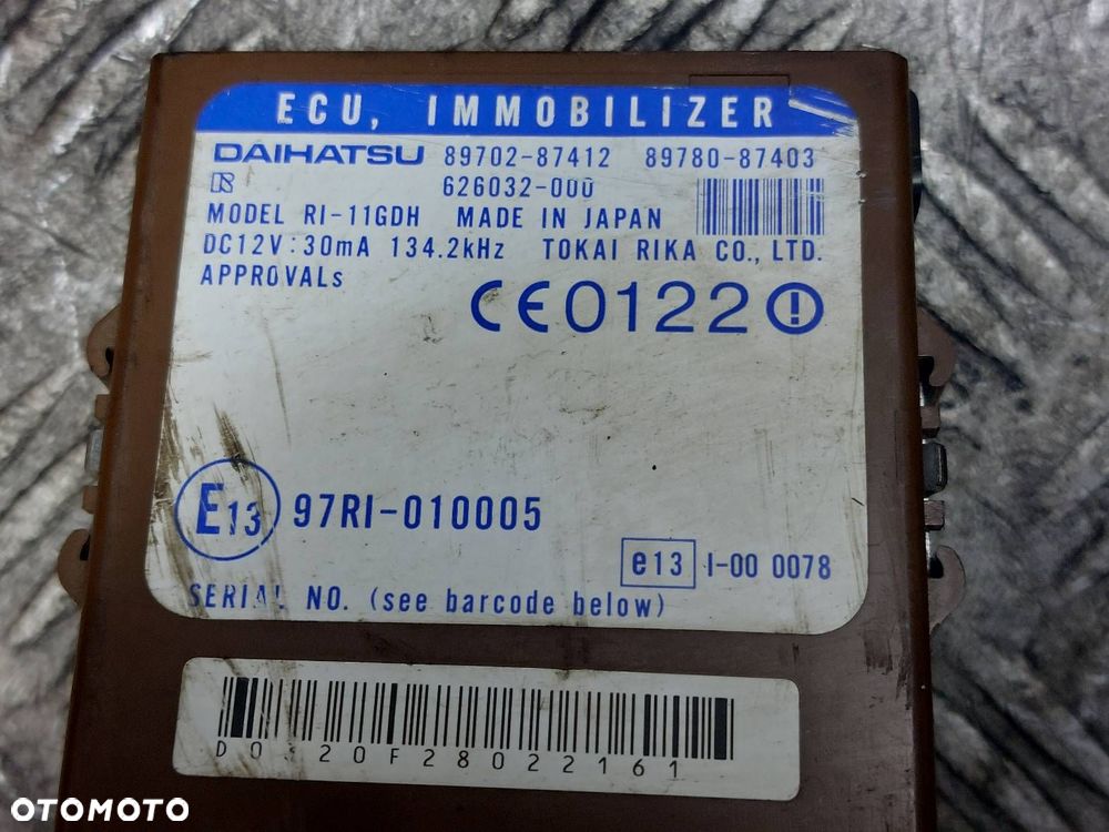 ZESTAW STARTOWY DAIHATSU TERIOS I 1.3 16V 89560-87408 89702-87412 - 4