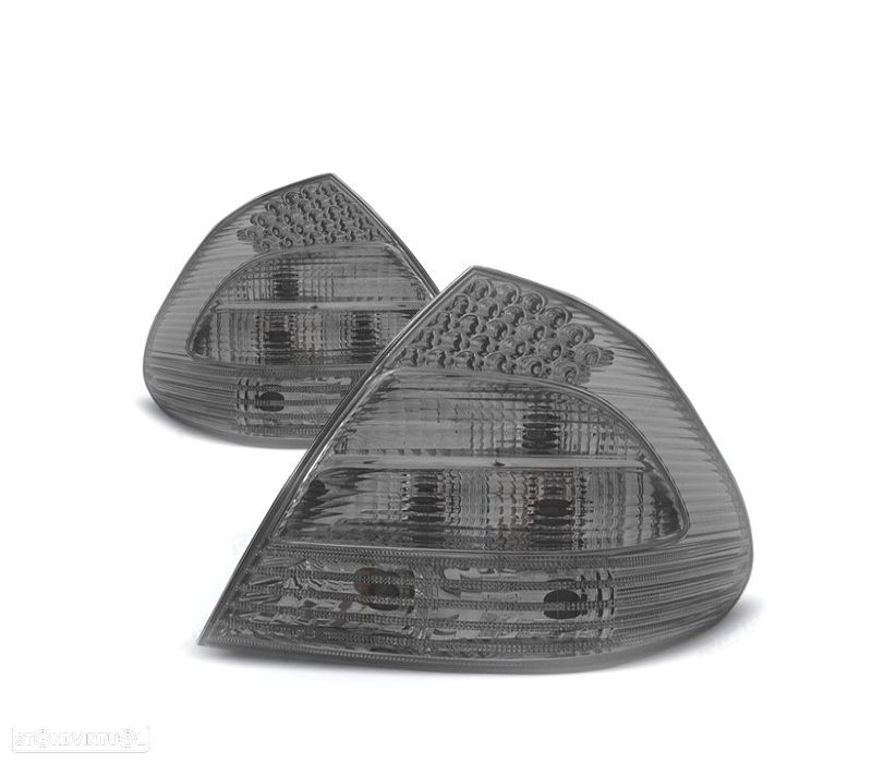 FAROLINS TRASEIROS PARA MERCEDES CLASSE E W211 02-06 LED CROMADO FUMADO - 1